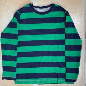 Hanna Andersson Green Striped Boys Top | 120cm size 6.